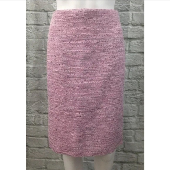 CeCe Cynthia Steffe Fuchsia Tweed Pencil Skirt - Picture 3 of 7